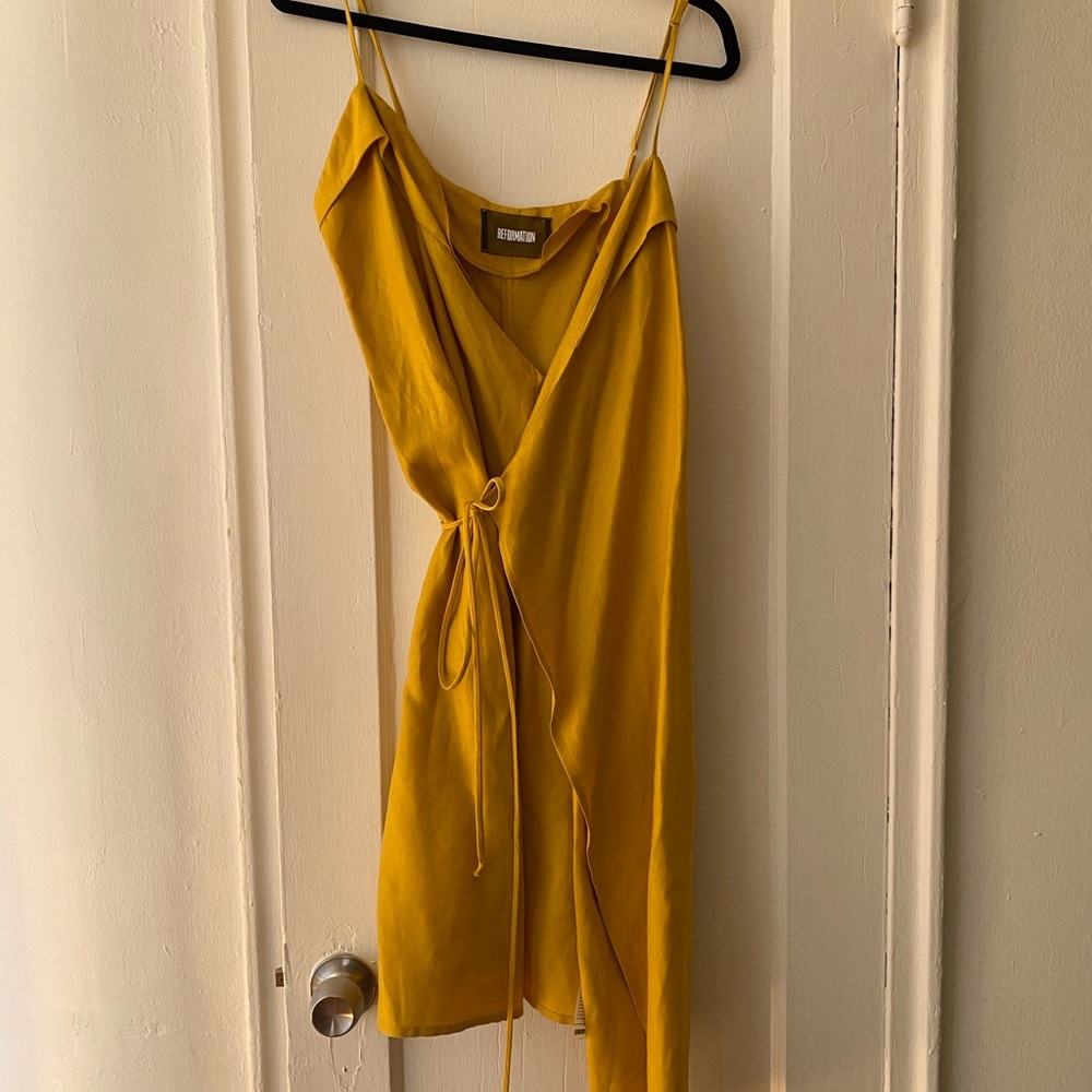 Reformation tie dress